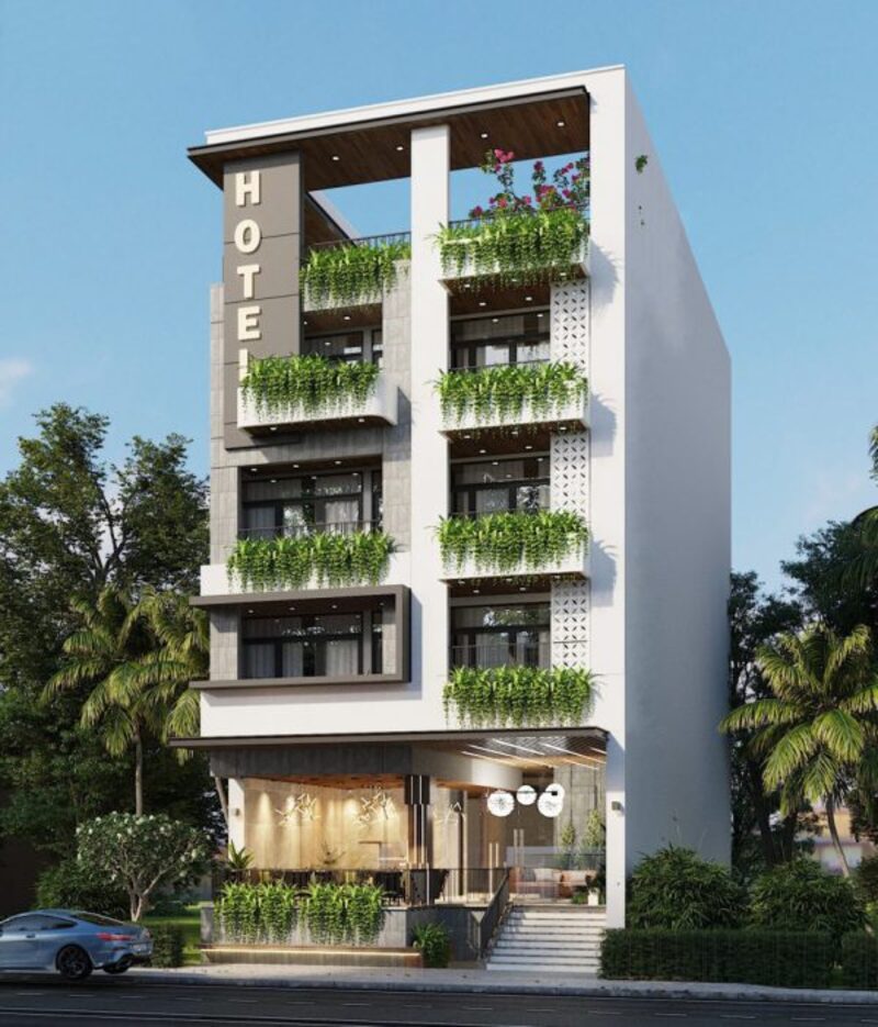 mẫu khách sạn 5 tầng